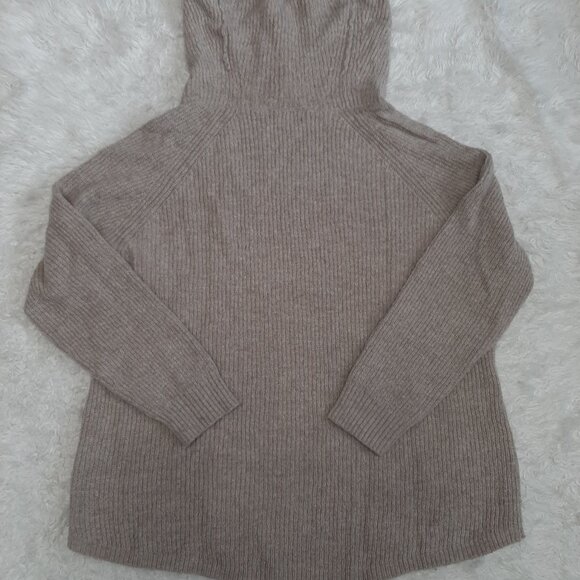 TAHARI Women's Beige Merino Wool Blend Knit Turtle Neck Pullover Sweater Size XL - Picture 3 of 9